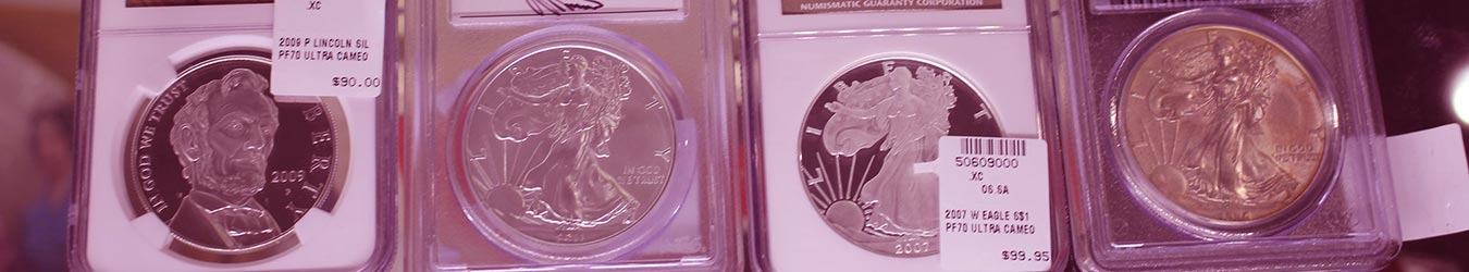 Coins and Collectibes Azusa 4 coins in their respective case